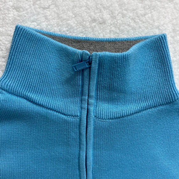 Lacoste Sweater 1/4 Zip Pullover 100% Cotton Blue Men's US Size XL VTG NWT - Picture 8 of 14